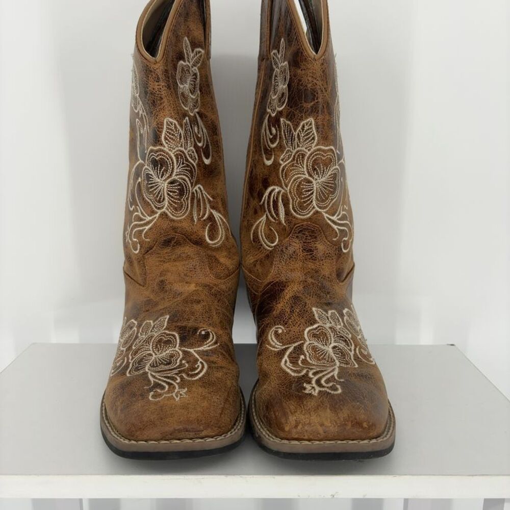 Shyanne Western Square Toe Brown